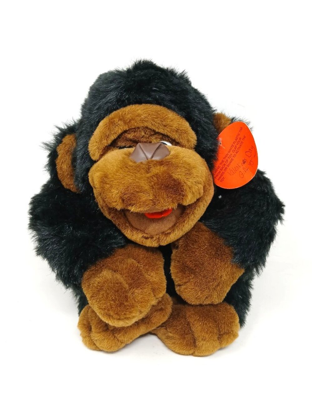 Cuddle Wit Animated Gorilla Plush Toy Black & Brown Non-Working VTG 90s #D-4